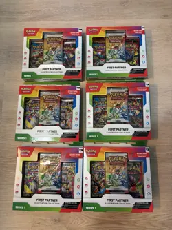 Pokemon TCG First Partner Illustration Collection Box Series 1 - LOT OF 6 - Image 1
