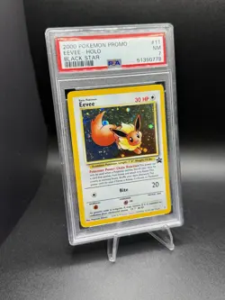 2000 POKEMON BLACK STAR PROMO EEVEE #11 HOLO PSA 7 NM - Image 1