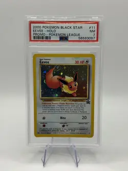 2000 POKEMON BLACK STAR PROMO #11 EEVEE-HOLO PSA 7 - Image 1