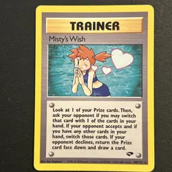 Misty's Wish 108/132 Rare Gym Challenge Set Pokemon WOTC NM - Image 1