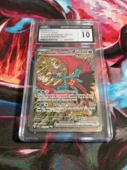 Pokemon 2025 Roaring Moon ex 162/131 Prismatic Evolutions SIR CGC 10 Gem Mint - Image 1