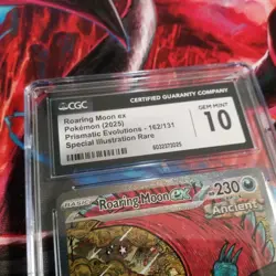 Pokemon 2025 Roaring Moon ex 162/131 Prismatic Evolutions SIR CGC 10 Gem Mint - Image 3