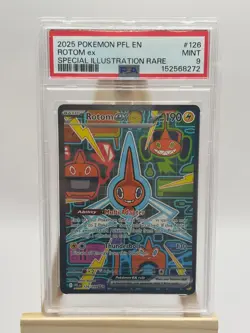 2025 Pokemon Phantasmal Flames Rotom Ex Special Illustration Rare PSA 9 - Image 1