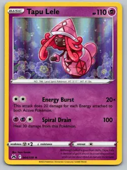 Tapu Lele 064/159 Holo Rare Crown Zenith Pokemon Holo Near Mint - Image 1