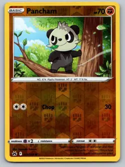 Pancham 072/159 Common Crown Zenith Pokemon Reverse Holo Near Mint - Image 1