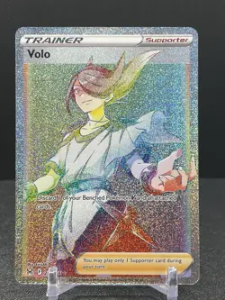 Volo Secret Rare Rainbow #211/196 Lost Origin Pokemon TCG - Image 1