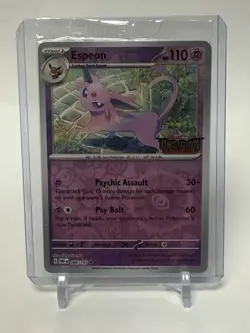 Espeon (Best Buy Exclusive) 086/197 Pokemon Obsidian Flames Stamped Sealed Promo - Image 1