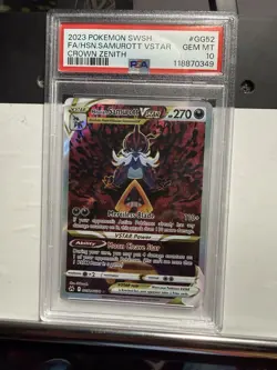 2023 Pokemon Hisuian Samurott VSTAR Sword & Shield Crown Zenith #GG52 FA PSA 10 - Image 1