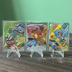 Pokemon First Partner Illustration Collection Series 1 Gen 1 Kanto Starters - Image 1