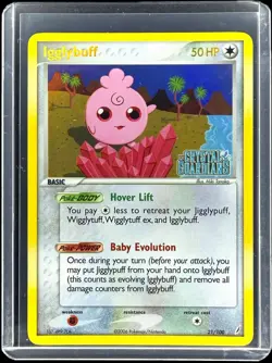 Pokemon TCG Igglybuff Crystal Guardians Reverse Holo Rare 2006 LP Light Play - Image 1