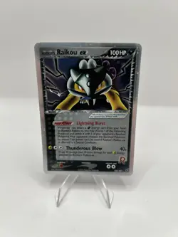 Pokemon TCG Rocket's Raikou ex 108/107 Secret Rare Holo 2005 Ex Deoxys - HP - Image 1