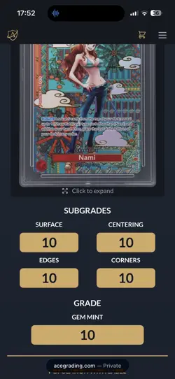 Nami SP OP01-016 Awakening Of The New Era English One Piece TCG ACE 10 - Image 3