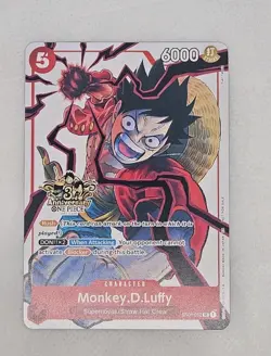 Monkey D. Luffy RARE 3RD ANNIVERSARY PROMO ALT ART ST01-012 ONE PIECE TCG - Image 3