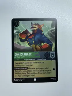 Don Karnage Air Pirate Leader Disney Lorcana Reign of Jafar 108/204 Cold Foil - Image 1