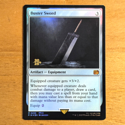 Buster Sword - Pre-release Foil Stamped Promo - Final Fantasy MTG - Image 1