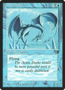 Azure Drake x1 LP - Legends - Magic the Gathering MtG - Image 1