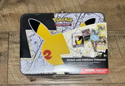 Pokemon TCG Celebrations Collector's Chest Lunch Box Tin 8 Booster Packs Mimikyu 820650809415 - Image 1