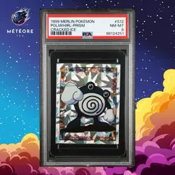 Carte Pokemon POLIWHIRL / TARTARD S12 PSA 8 Sticker Prism Cracked Ice Merlin - Image 1