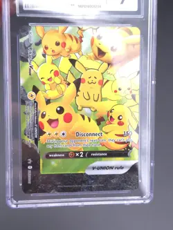 CGC 9 Pokemon Pikachu Pika V-UNION Black Star Promo SWSH141 Bottom Left 2021 - Image 4