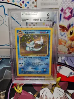 Pokemon PSA Vaporeon 12/64 Jungle Holo MINT Unlimited BGS 9 - Image 1