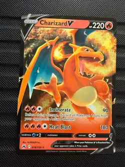 Charizard V 018/159 Ultra Rare Crown Zenith Pokemon Card NM - Image 1