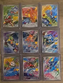 Pokemon 2026 First Partner Illustration Collection Series 1 Promo Set 9 Cards - Image 3