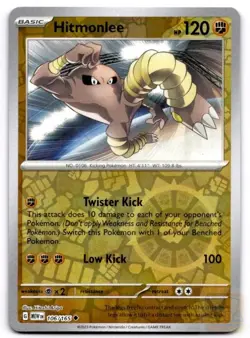 Hitmonlee 106/165 Uncommon 151 Pokemon Reverse Holo Near Mint - Image 1