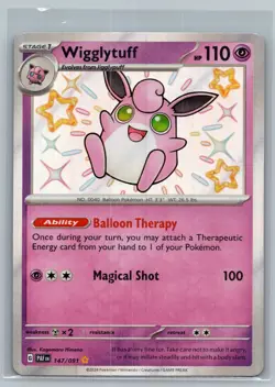 Pokemon TCG Wigglytuff 147/091 Scarlet & Violet: Paldean Fates Shiny Holo Rare✨ - Image 1