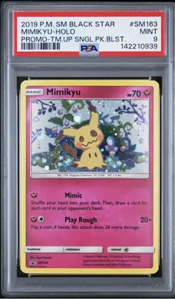 Pokemon Team Up Black Star Promo Mimikyu SM163 PSA 9 - Image 1
