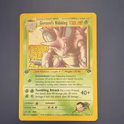 Pokemon TCG Giovanni's Nidoking 1st Edition Holo Rare Gym Challenge 7/132 - Image 1
