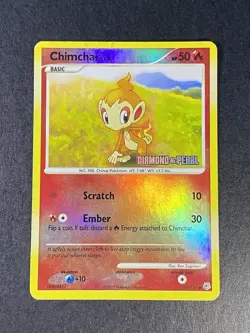 Pokemon TCG - Chimchar 76/130 [Reverse Holo][Stamped] - Diamond & Pearl - MP - Image 2