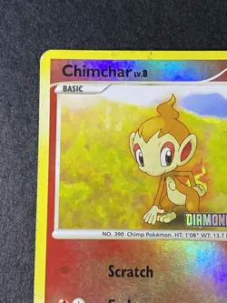 Pokemon TCG - Chimchar 76/130 [Reverse Holo][Stamped] - Diamond & Pearl - MP - Image 3