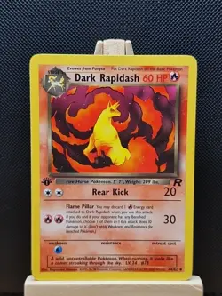 Pokemon 2000 WOTC 1st Edition Team Rocket Dark Rapidash 44/82 - Near Mint - Image 1