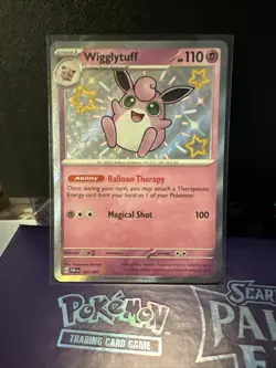 Pokemon TCG Wigglytuff - Paldean Fates 147/091 Holo Shiny Rare PACK FRESH - Image 1