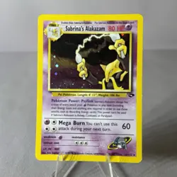 2000 Pokemon Gym Challenge Sabrina's Alakazam Holo #16/132 LP - Image 1