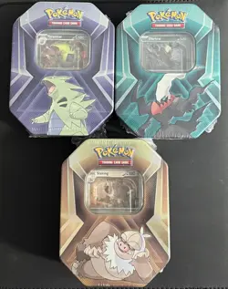 X3 Pokemon Triple Whammy Tins Set Factory Sealed Destined Rivals & Journey - Image 1