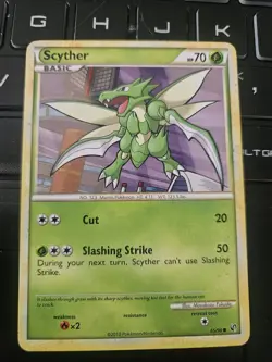 Pokemon TCG Scyther HGSS Undaunted 65/90 Regular Common Non Holo - LP - Image 1