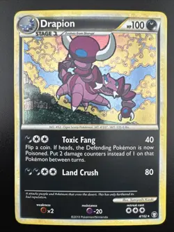 Drapion 4/102 Pokemon HGSS Heartgold SoulSilver Triumphant Holo Rare - Image 3