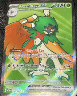 Pokemon TCG Decidueye EX Holo 320 HP 100/088 POR English - Image 1