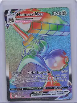 Melmetal VMAX 080/078 Rainbow Rare Pokemon GO Pokemon Near Mint - Image 1