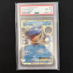 Blastoise ex 21/108 Ultra Rare Holo 2016 Pokemon XY Evolutions PSA 8 English - Image 1