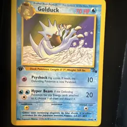 Pokemon TCG Golduck 35/62 1st Edition Fossil Regular Uncommon Stage 1 70 HP WotC - Image 1
