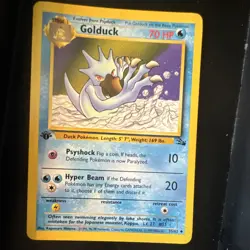 Pokemon TCG Golduck 35/62 1st Edition Fossil Regular Uncommon Stage 1 70 HP WotC - Image 2