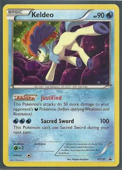 2017 Pokemon KELDEO XY191 MYTHICAL BLACK STAR RARE - HOLO- PROMO- NM/MINT - Image 1