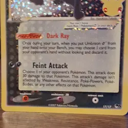 Pokemon Umbreon Star 17/17 Celebrations Classic Collection Holo 70 HP - Image 3