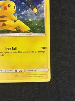 Pokemon TCG Pikachu SWIRL 28/73 Shining Legends Costco Exclusive Cosmos Holo NM - Image 3