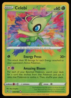 2020 SWORD & SHIELD - VIVID VOLTAGE CELEBI BASIC/AMAZING RARE #9 - Image 1