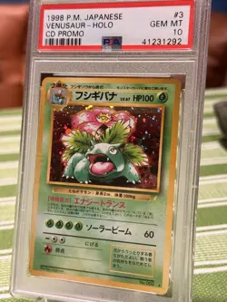 1998 Pokemon Japanese CD Promo Venusaur Holo Rare PSA 10 Gem Mint - Image 1