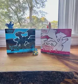 Pokemon TCG Black Bolt and White Flare ETBs Pokemon Center Exclusive Bundle Of 2 - Image 1