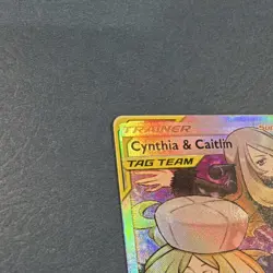 Pokemon Cynthia & Caitlin Full Art TAG TEAM Ultra Rare Trainer 228/236 - Image 4